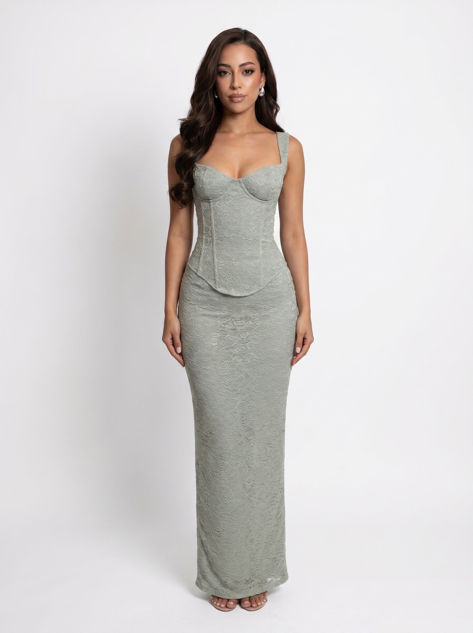 Cinched Corset Lace Set