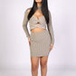 Stripe Rib Twist Mini Dress